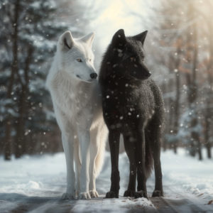 loup blanc loup noir